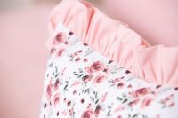 Obliečky obojstranné sedliackeho štýlu so vzorom ruže ladené do ružovej farby