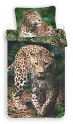 Bavlnené obliečky s motívom leoparda | 1x 140/200, 1x 90/70