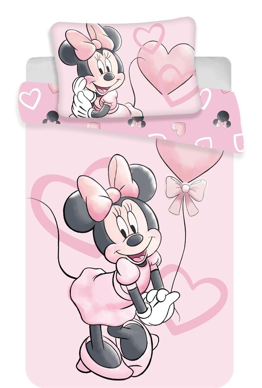 Obliečky do postieľky Minnie ružovej farby Jerry Fabrics