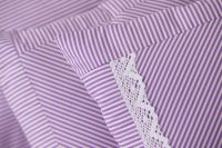 Pekné obojstranné bavlnené obliečky s prúžkami vo fialovej farbe