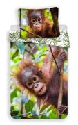 Detské bavlnené obliečky s fototlačou Orangutan 02 | 1x 140/200, 1x 90/70