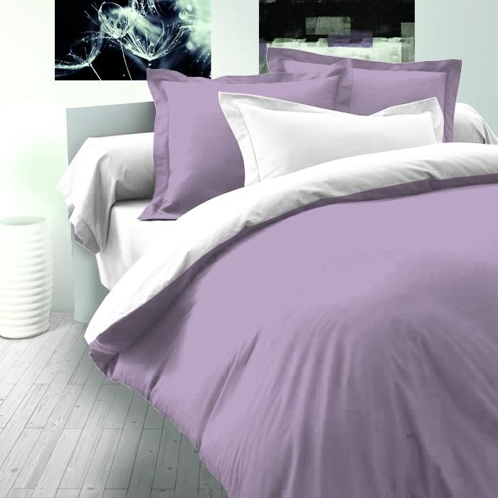 Posteľná bielizeň saténová fialová biela luxusná Kvalitex