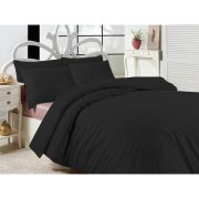 Kvalitné bavlnené posteľné obliečky čierne  | 1x 140/200, 1x 90/70, 1x 140/220, 1x 90/70