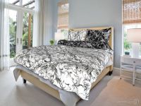 Bavlnené posteľné obliečky s jemným vzorom na bielom podklade | 1x 140/200, 1x 90/70