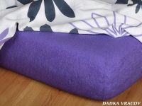 Kvalitná froté plachta vo fialovej farbe v purpurovom odtieni | 180/200