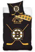 Bavlnené obliečky NHL Boston Bruins na čiernom podklade 1x 140/200, 1x 90/70