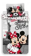 Bavlnené obliečky Mickey a Minnie v New Yorku | 1x 140/200, 1x 90/70