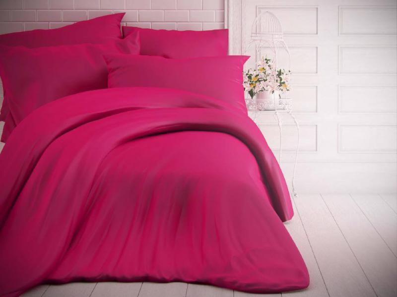 Purpurové, ružové bavlnené obliečky českej výroby Kvalitex